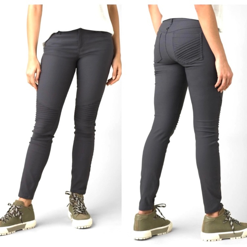Prana Brenna Stretch Moto Pants Mid Rise Skinny